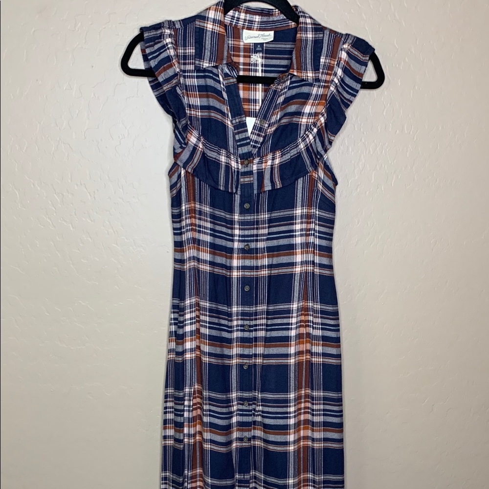 Universal Thread plaid button up dress